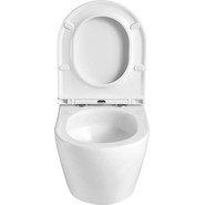 Инсталляция с подвесным унитазом комплект: Grohe Rapid SL 38772001 с подвесным безободковым унитазом Azario Grado AZ-0046-UQ3 сиденье микролифт, крепление, кнопка смыва хром (Система смыва торнадо), Цвет производителя: белый фото 5