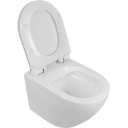 Унитаз подвесной безободковый Azario Grado AZ-0046-N с тонкой крышкой микролифт, Цвет производителя: белый фото 2