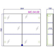 Зеркало-шкаф Aqwella Манчестер 80 см МС.04.08 фото 2