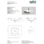Раковина подвесная Salini Onda 80 80 см 1402201M (S-Stone) матовая фото 4