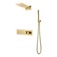 Душевая система для душа с термостатом Boheme Fusion 131-MG, золото матовое фото 