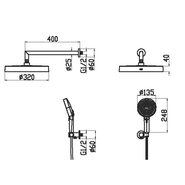 Душевая система для ванны с термостатом Boheme Cell 427-MW  + 134-3-MW + 625-MW (со скрытой частью) белый матовый фото 3