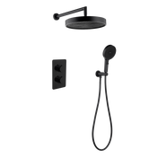 Душевая система для душа с термостатом Boheme Cell 427-B + 134-2-B (со скрытой частью) чёрный фото 