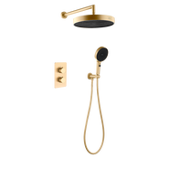 Душевая система для душа с термостатом Boheme Cell 427-MG + 134-2-MG (со скрытой частью) золото матовое фото 