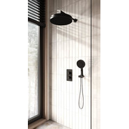 Душевая система для душа с термостатом Boheme Cell 427-B + 134-2-B (со скрытой частью) чёрный фото 2