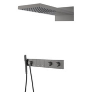 Душевая система для душа с термостатом Boheme Zodiac 133-GM, графит фото 