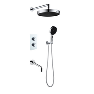 Душевая система для ванны с термостатом Boheme Cell 427-CR  + 134-3-CR + 625-CR (со скрытой частью) фото 