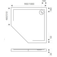 Каменный поддон Bas Пента 100х100 см фото 2