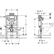 Инсталляция для подвесного унитаза Geberit Duofix Omega h82 111.003.00.1 фото 2