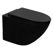 Унитаз подвесной безободковый Azario Grado AZ-0046-UQ3-MB с крышкой микролифт, чёрный матовый (Система смыва торнадо) фото 3