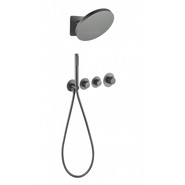 Душевая система для душа с термостатом Grocenberg GB5020BG, графит фото 