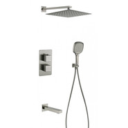 Душевая система для душа с термостатом Grocenberg GB5050NK, никель фото 