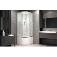 Гидробокс Avacan 100x100 см L910GM+EL, хром/матовое (безсиликоновая сборка) фото 2