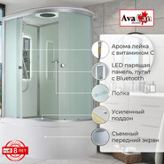 Гидробокс Avacan 120x80 см D5012LLED, хром/матовое (безсиликоновая сборка) фото 2