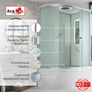 Гидробокс Avacan 120x80 см D5012RLED, хром/матовое (безсиликоновая сборка) фото 2