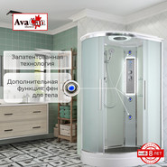Гидробокс Avacan 110x80 см EM2811RLED, хром/матовое (безсиликоновая сборка) фото 4