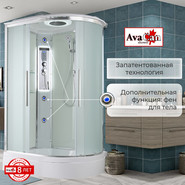 Гидробокс Avacan 120x80 см EM3812LLED, хром/матовое (безсиликоновая сборка) фото 5