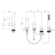 Смеситель для ванны Groсenberg GB6008-1BL, чёрный матовый фото 2
