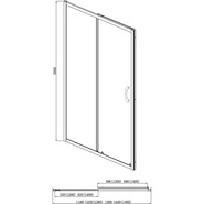 Душевая дверь Azario Milton 140 см AZ-ND6121 1400, хром/прозрачное фото 3