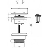 Донный клапан Grocenberg GB106GO, золото фото 5