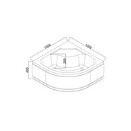 Поддон акриловый EvaGold 100х100 см EG230017 фото 2