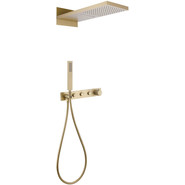 Душевая система для душа с термостатом Abber Rund AF8752G, золото матовый фото 