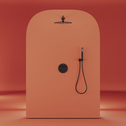 Душевая система для душа с термостатом Sancos Link SC3005MB, чёрный матовый фото 