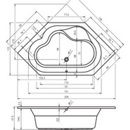 Ванна отдельностоящая Riho WINNIPEG 145x145 см B010001005 фото 2