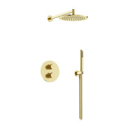 Душевая система для душа с термостатом Sancos Etna SC9010BG, брашированное золото фото 