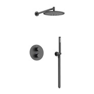 Душевая система для душа с термостатом Sancos Etna SC9010MB, чёрный матовый фото 