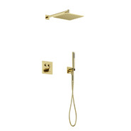 Душевая система для душа с термостатом Sancos Linn SC9022BG, брашированное золото фото 