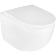 Унитаз подвесной безободковый Azario Terso AZ-092E-UQ3 (система смыва Торнадо) с тонкой крышкой микролифт фото 2