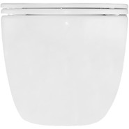 Унитаз подвесной безободковый Azario Terso AZ-092E-UQ3 (система смыва Торнадо) с тонкой крышкой микролифт фото 3