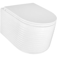 Унитаз подвесной безободковый Azario Luzio AZ-098-UQ (система смыва Торнадо) с тонкой крышкой микролифт фото 2