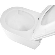 Унитаз подвесной безободковый Azario Luzio AZ-098-UQ (система смыва Торнадо) с тонкой крышкой микролифт фото 5