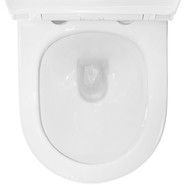 Унитаз подвесной безободковый Azario Uno AZ-2380 с тонкой крышкой микролифт фото 6