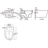 Инсталляция с подвесным унитазом комплект: Aquatek INS-0000012 с подвесным безободковым унитазом Оберон AQ1363WT-00 сиденье микролифт (Система смыва торнадо) фото 4