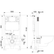 Инсталляция с подвесным унитазом комплект: Aquatek INS-0000012 с подвесным безободковым унитазом Оберон AQ1363WT-00 сиденье микролифт (Система смыва торнадо) фото 5