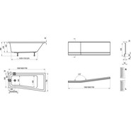 Панель фронтальная для ванны Ravak BeHappy II 160 см CZ96100A00 L фото 2
