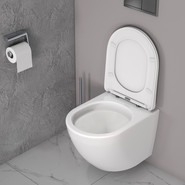 Унитаз подвесной безободковый Taliente Amato Tornado 3 AM55003 с крышкой микролифт (система смыва Торнадо) фото 6