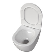 Унитаз подвесной безободковый Taliente Amato AM25010 с крышкой микролифт, Цвет производителя: белый фото 3