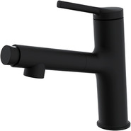 Смеситель для раковины с выдвижным изливом Gappo G1052-76, черный фото 