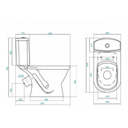Унитаз-компакт Santek Алькор 1.WH30.2.196 с крышкой полипропилен фото 4