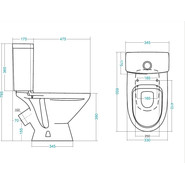 Унитаз-компакт Santek Лига 1.WH30.2.197 с крышкой полипропилен фото 3