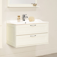 Тумба подвесная с раковиной Акватон Леон 65 см 1A1870K0LBPR0, дуб бежевый фото 5