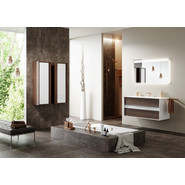 Пенал подвесной Aqwella Clarberg Evolution 40 см EV0504CD, белый/крафт фото 4