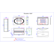 Пенал подвесной Aqwella Clarberg Evolution 40 см EV0504CD, белый/крафт фото 5