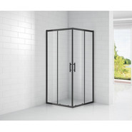 Душевое ограждение Cezares Eco A-2 Nero 90х90, черный/прозрачное фото 2