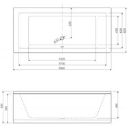 Ванна акриловая Cezares Plane 190x80 см PLANE-190-80-49, Размер - мм: 1900х800 фото 3