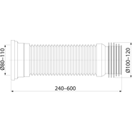 Гибкая подводка Alcaplast A97 для унитаза фото 3